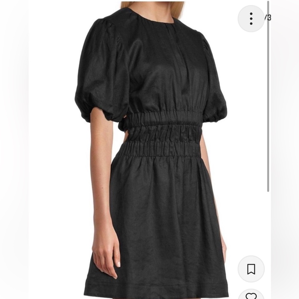 SIR. Black Puff Sleeve Dress